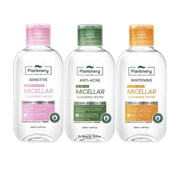 สูตรใหม่ แพลนท์เนอรี่ คลีนซิ่ง Plantnery Micellar Cleansing Water 130 ml