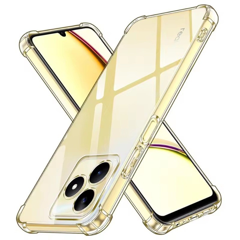ถุงลมนิรภัยกันกระแทกฝาครอบ TPU ใสเคสซิลิโคนอ่อนนุ่มสําหรับ Realme GT7 GT หมายเหตุ 7X 7 C75 C75x C73 