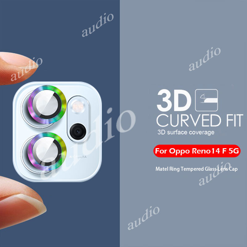 OPPO Reno15 F 5G OPPO Reno14 F 5G โลหะกล้องเลนส์ Protector กระจกนิรภัยสําหรับ Oppo Reno 14F 15F Reno14F Reno15F 5G Ultra Thin Clear แหวนโลหะเลนส์กล้องกระจกนิรภัยสําหรับ OPPO Reno14 Reno15 F OppoReno14F OppoReno15F 5G
