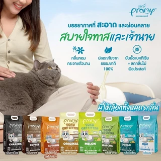 (🔥ส่งด่วน ค่าส่งถูก) Pramy ทรายแมวเต้าหู้ธรรมชาติ ฝุ่นน้อย จับตัวเป็นก้อนเร็ว ไม่ติดเท้าแมว ขนาด 6 ลิตร