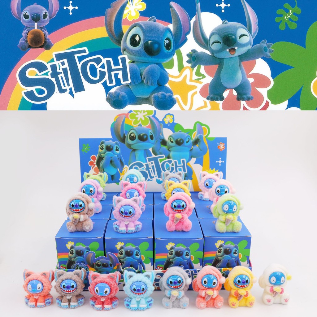 สุ่มกล่อง น้องเป็นขนกำมะหยี่น่ารักมาก เครื่องประดับ [แบบยกบ๊อก12จุ่ม] สติชจิ๋วขนกำมะหยี่ โมเดลสติช ตั้งโต๊ะ กล่องการ์ตูน ราคา ถูกที่สุด ดีลบีเคเค แกลเลอรีภาพที่ 2