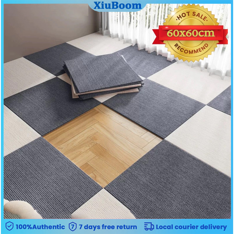 พรมปูพื้นแบบหนา 60x60 ซม. ขนาดใหญ่ มีกาวในตัว แผ่นรองป้องกันพื้นสำหรับสำนักงานและบ้าน