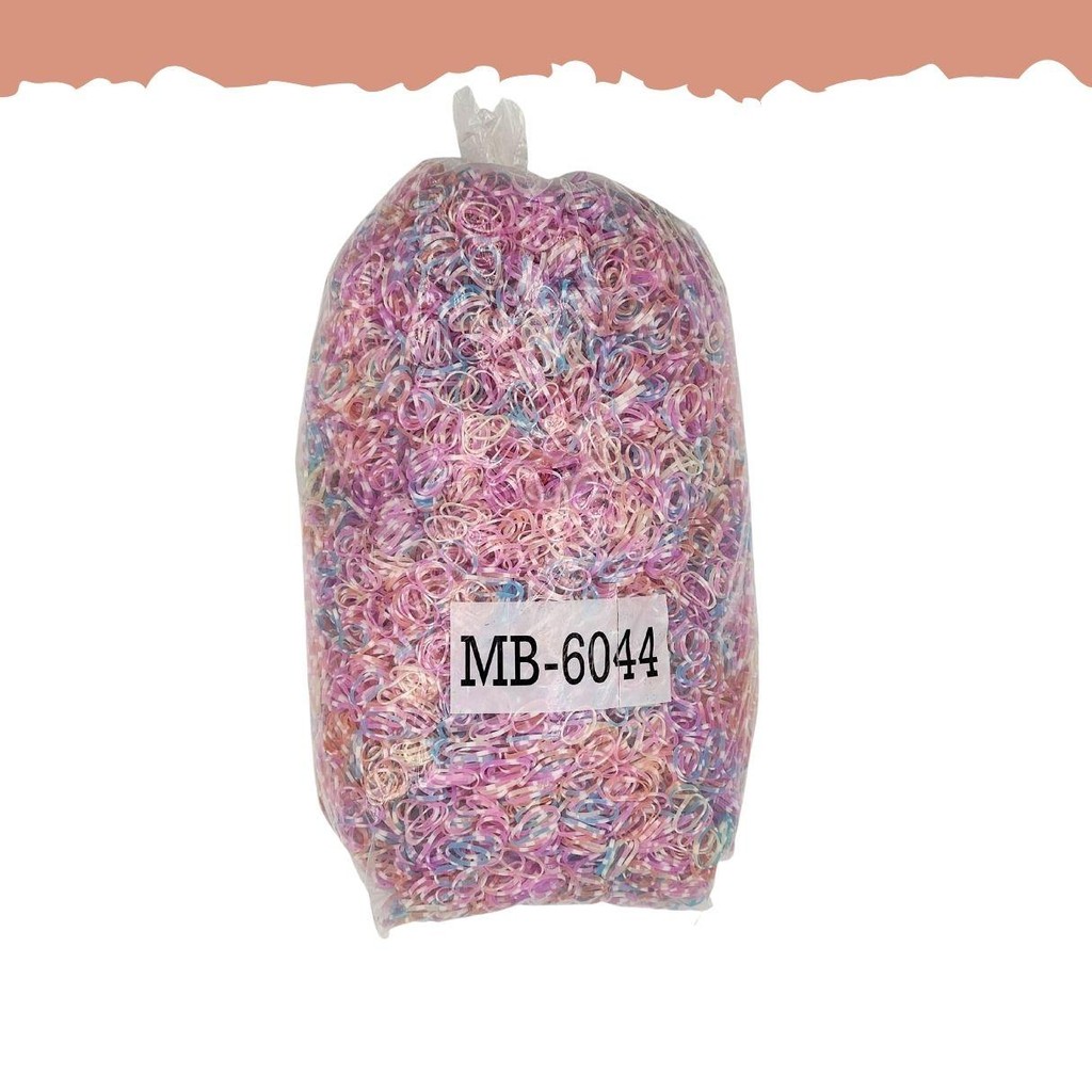 หนังยางเส้นจิ๋ว หนังยางรัดผมหนา หนังยางรัดผมถูกๆ ยางรัดผมขนาดจิ๋ว ยางผูกผม หนังยางไม่กินผม - รูปที่ 6