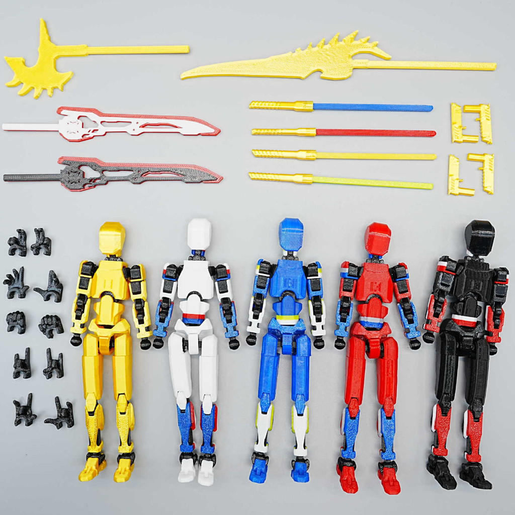 Lucky 13 Action Figure 3D การพิมพ์ของเล่น Dummy 13 หุ่นยนต์ Movable Joints Assembly ของเล่นสําหรับเด็ก