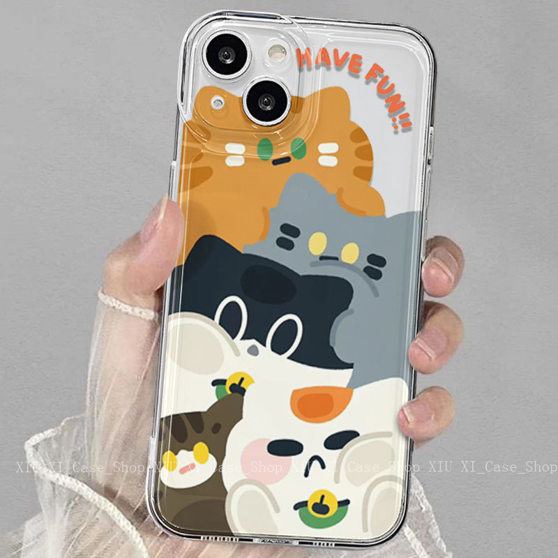 🍂Cloud🍂เข้ากันได้ เคส ที่รองรับ เคส iPhone 15 เคส iphone 16 PRO MAX 15 PRO 14 PRO MAX 13 PRO MAX 11 