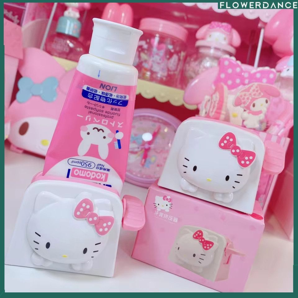 ที่บีบยาสีฟัน Sanrio ที่บีบยาสีฟัน โฟมล้างหน้า Kuromi Hello Kitty ชั้นวางของน่ารัก ที่บีบยาสีฟันเด็ก แบบใช้มือ ประหยัดแรง พกพาสะดวก จัดส่งรวดเร็ว
