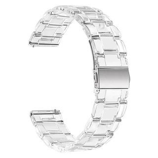 แฟชั่นเรซิ่นซิลิโคนสายโปร่งใสสําหรับ Samsung Galaxy Watch 7 6 5 4 44/42 มม.FE Active 2 40 มม.44 มม.Watch6 Watch4 คลาสสิกเกียร์กีฬา
