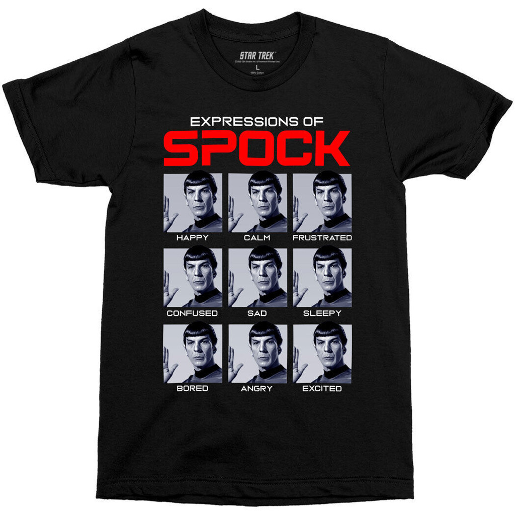 เสื้อยืด Star Trek Expressions Of Spock