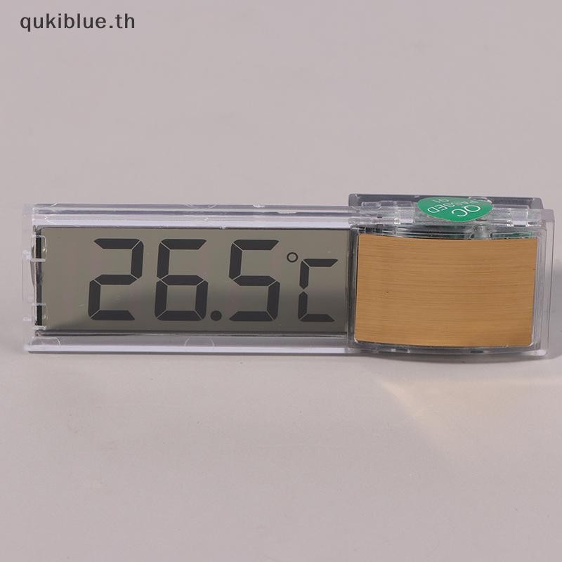 Qukiblue.th เครื่องวัดอุณหภูมิตู้ปลาอิเล็กทรอนิกส์ LCD Digital Fish Tank วัดอุณหภูมิถังปลาอุณหภูมิ Meter Aquarium อุปกรณ์เสริม TH