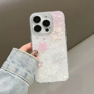 เคสไอโฟน 7Plus สำหรับ iPhone 16 11 15 13 12 14 Pro Max 16 7 8 15 14 Plus XR X XS Max รูปแบบเปลือกหอยสดสดสดแสนโรแมนติก