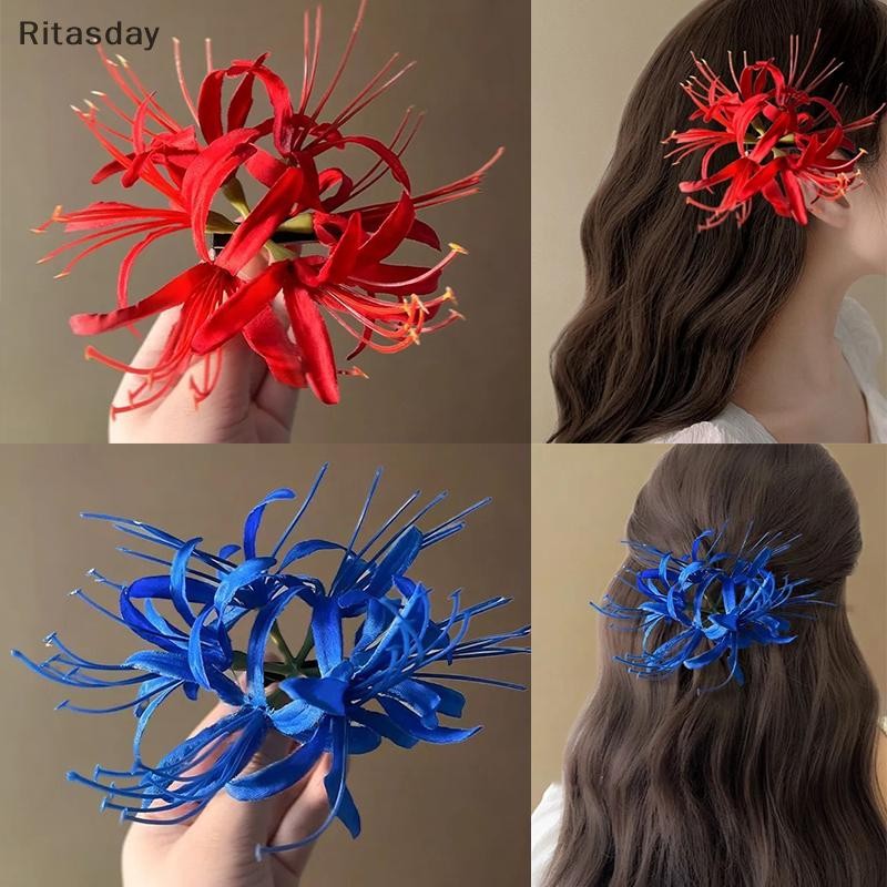 Ritasday ดอกไม้ Duckbill คลิปจําลองดอกไม้ Hairpin สามมิติดอกไม้ Hairpin Super Fairy Headdress อุปกรณ์เสริมใหม่