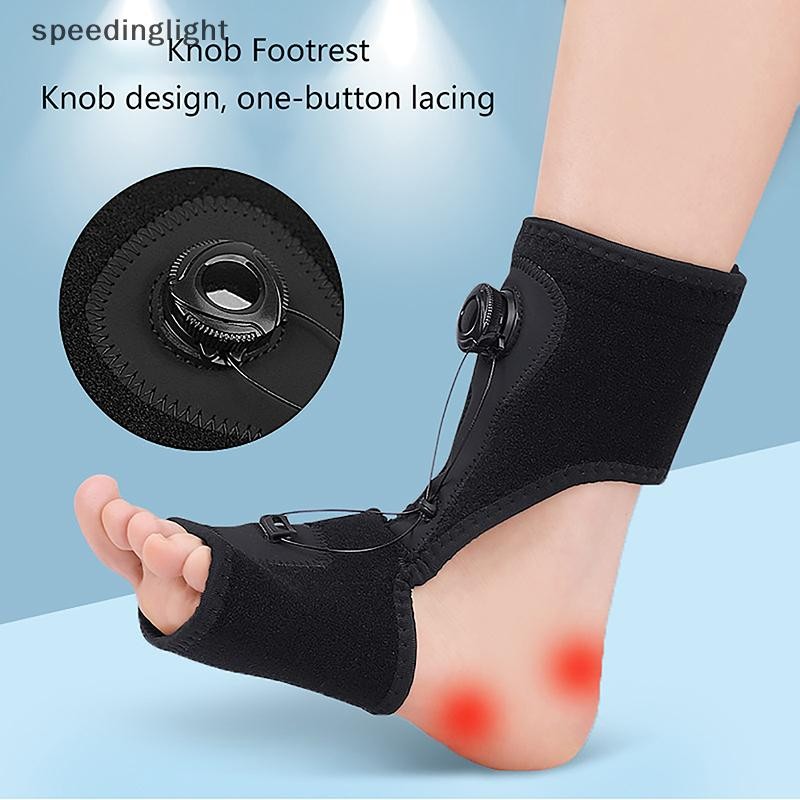 Speedinglight ปรับ Plantar Fasciitis Night Foot Splint Orthotic Brace เข็มขัดยางยืด Speedinglight