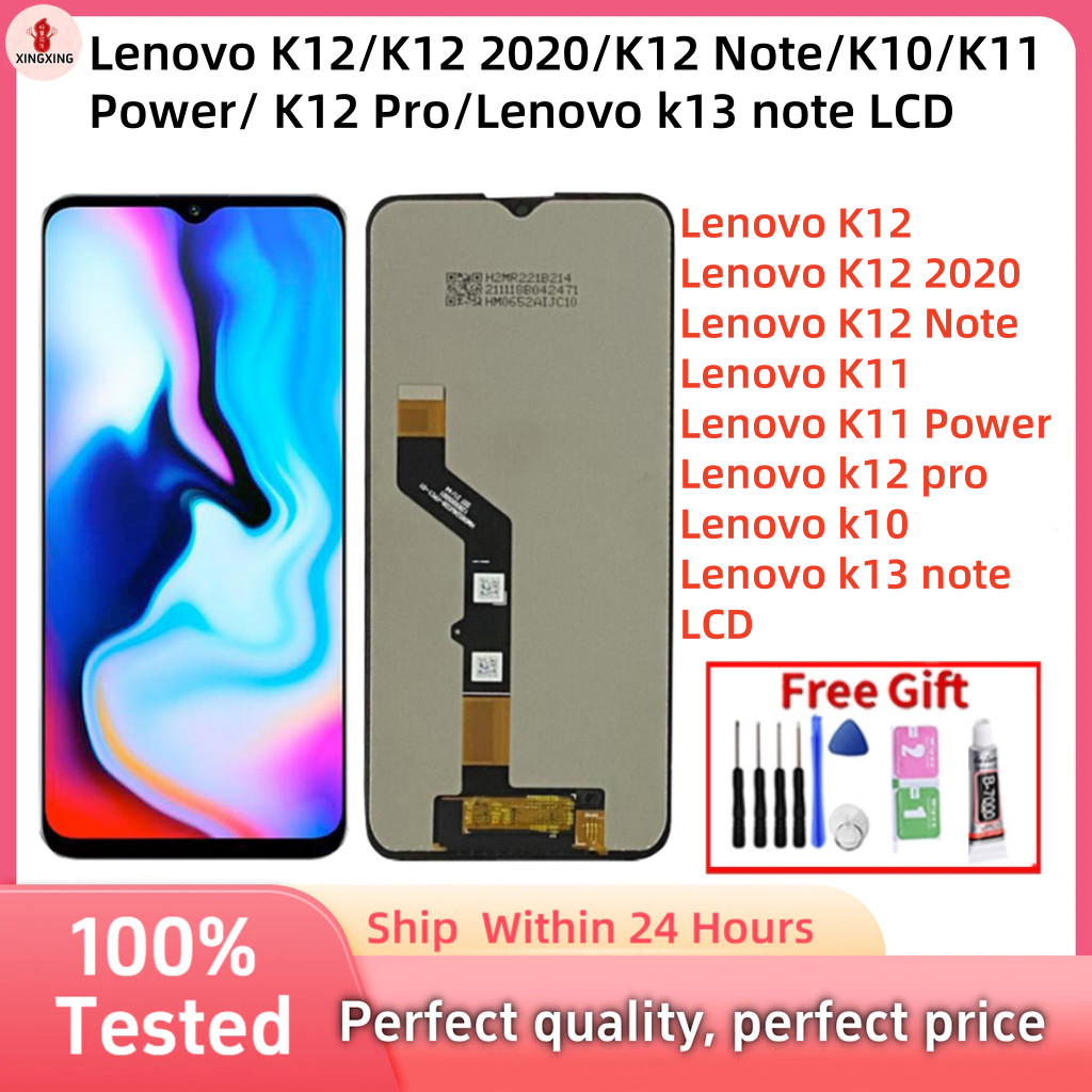 สําหรับ Lenovo K12/K12 2020/K12 หมายเหตุ/K10/K11 Power/K12 Pro/Lenovo k13 หมายเหตุจอแสดงผล LCD Touch