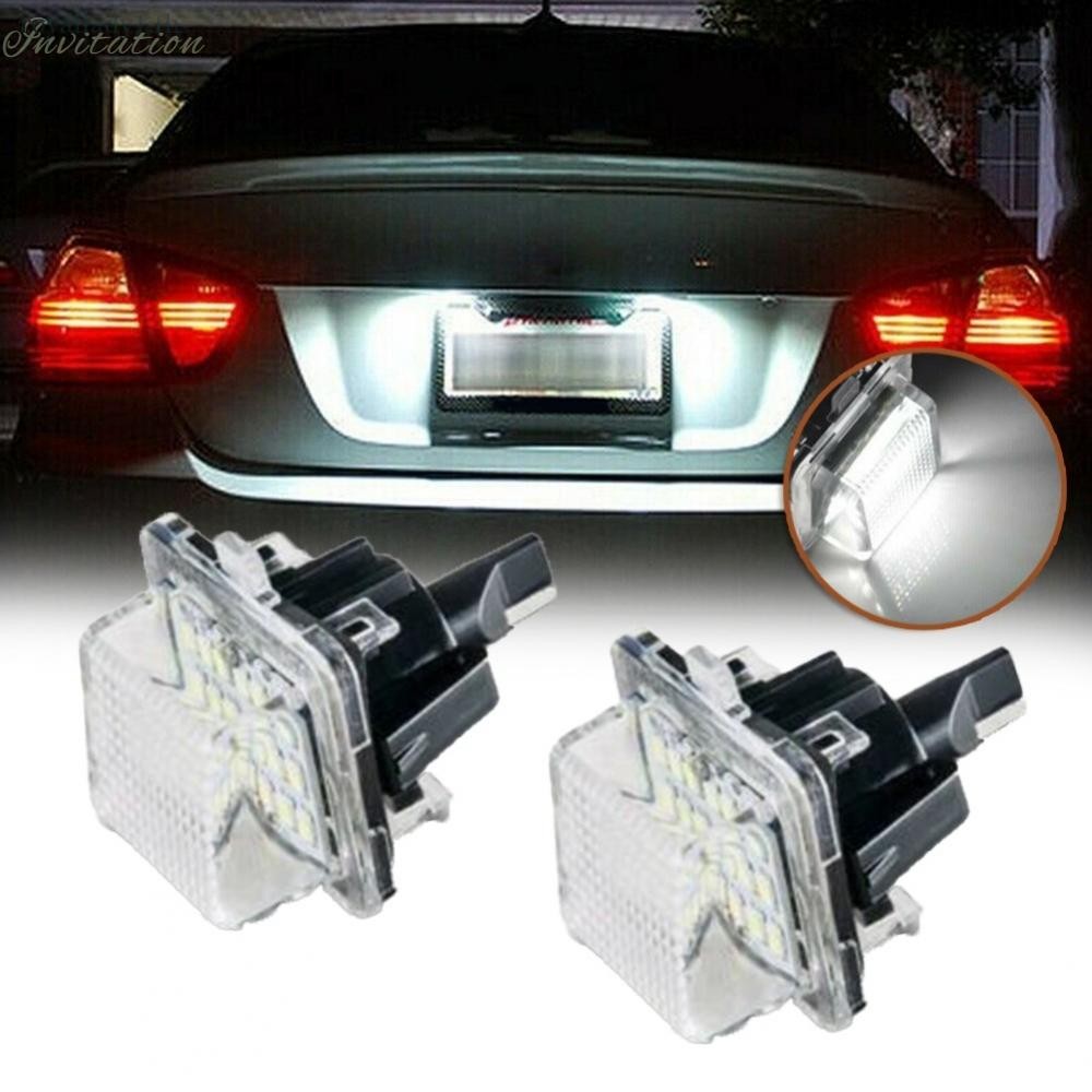 2x ไฟป้ายทะเบียน LED สําหรับ Mercedes-Benz W204 W212 W221 2008-2012 Part