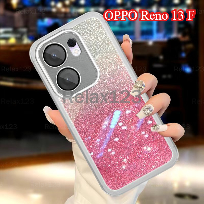 สําหรับ OPPO Reno 13 F 5G OPPO Reno 13F 5G Reno13 F Reno13F 5G 4G ปลอก 2024 Gradient Glitter Bling น่ารักแฟชั่นเคสโทรศัพท์พร้อมกล้องฝาหลัง