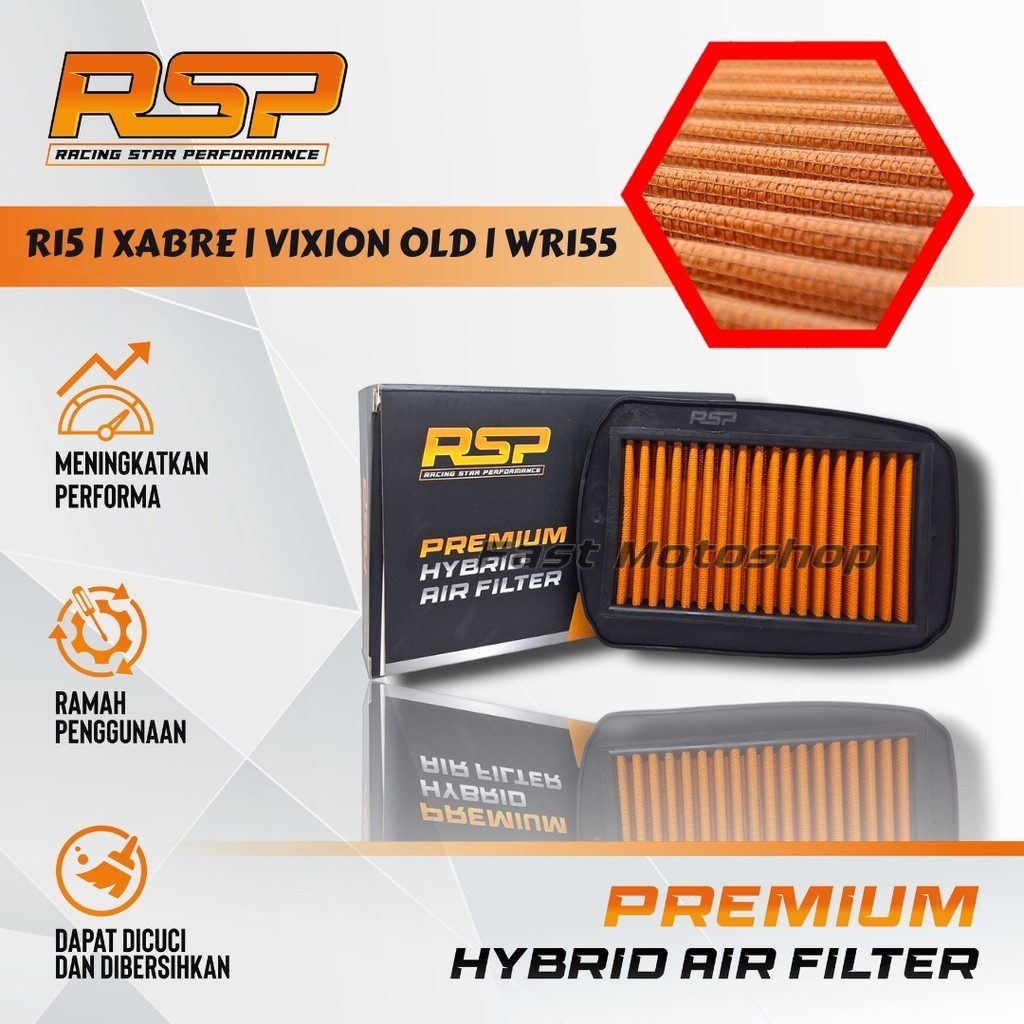 RSP - กรองอากาศสําหรับ YAMAHA VIXION OLD - R15 V2 - XABRE - WR155 มอเตอร์ไซค์