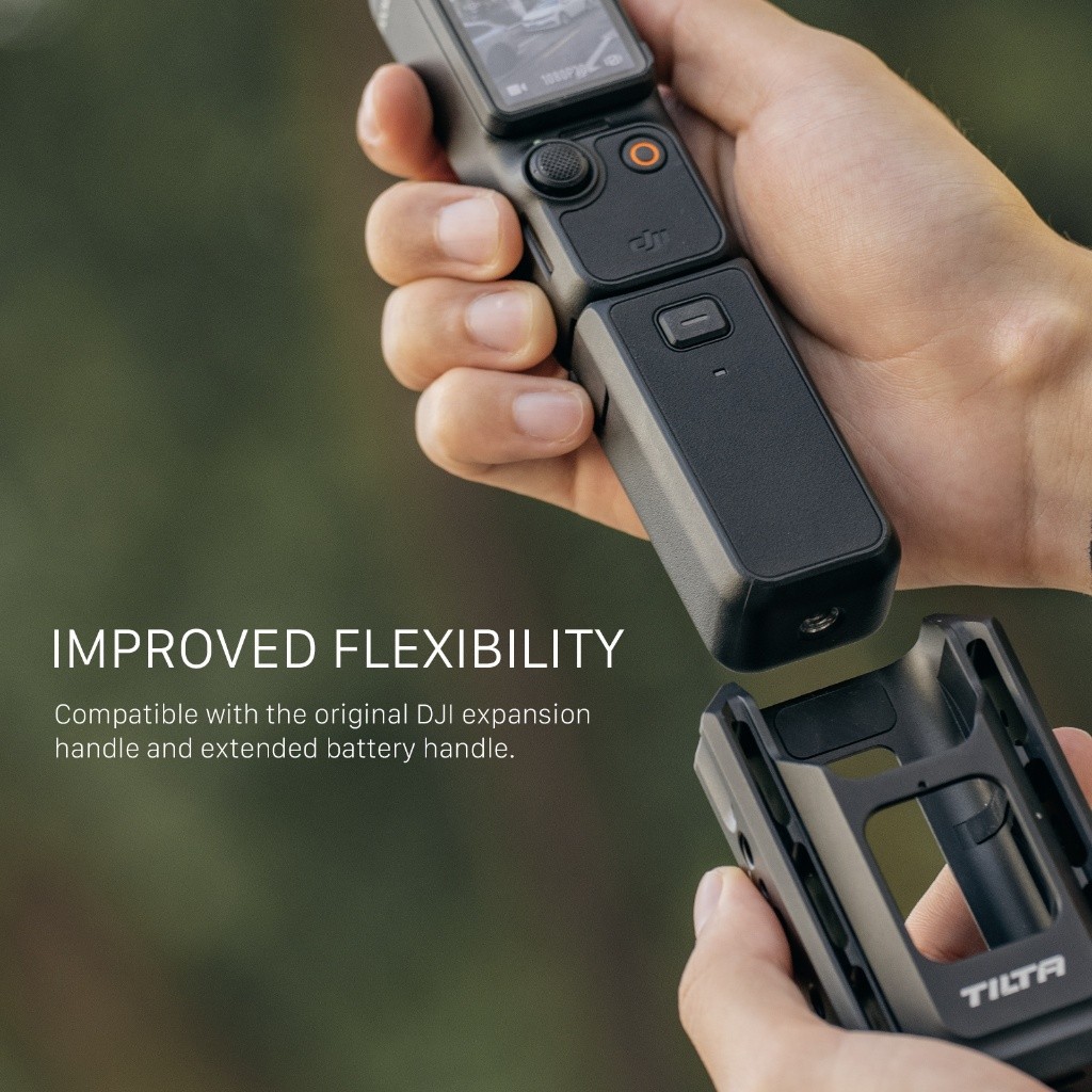 Tilta DJI Osmo Pocket 3 ขยายอะแดปเตอร์สากลอุปกรณ์เสริมฐานคงที่ Car Mount เหมาะสําหรับ DJI Pocket 3 Bracket TA-T65-AME-B