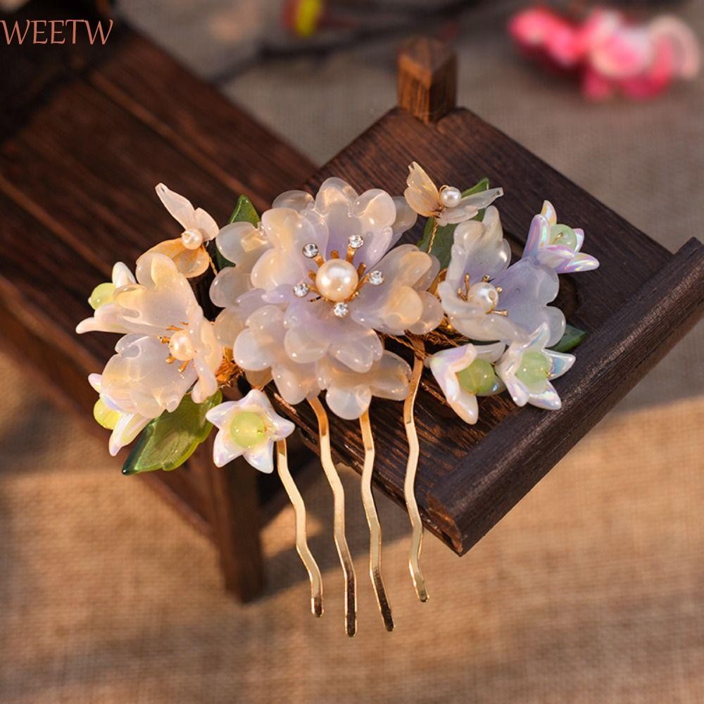 สุดสัปดาห์ ไม้ผมโบราณ,พู่มุกราชวงศ์ กลิ่นฉุน กิ๊บ, ดอกไม้โบราณสไตล์จีนผมตะเกียบดอกไม้หวีผม กี่เพ้า อุปกรณ์
