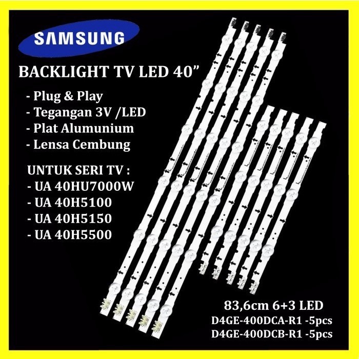 Samsung ไฟแบ็คไลท์ทีวี 40 นิ้ว UA40H U7000 45150 5500 UE40H 6270 6470
