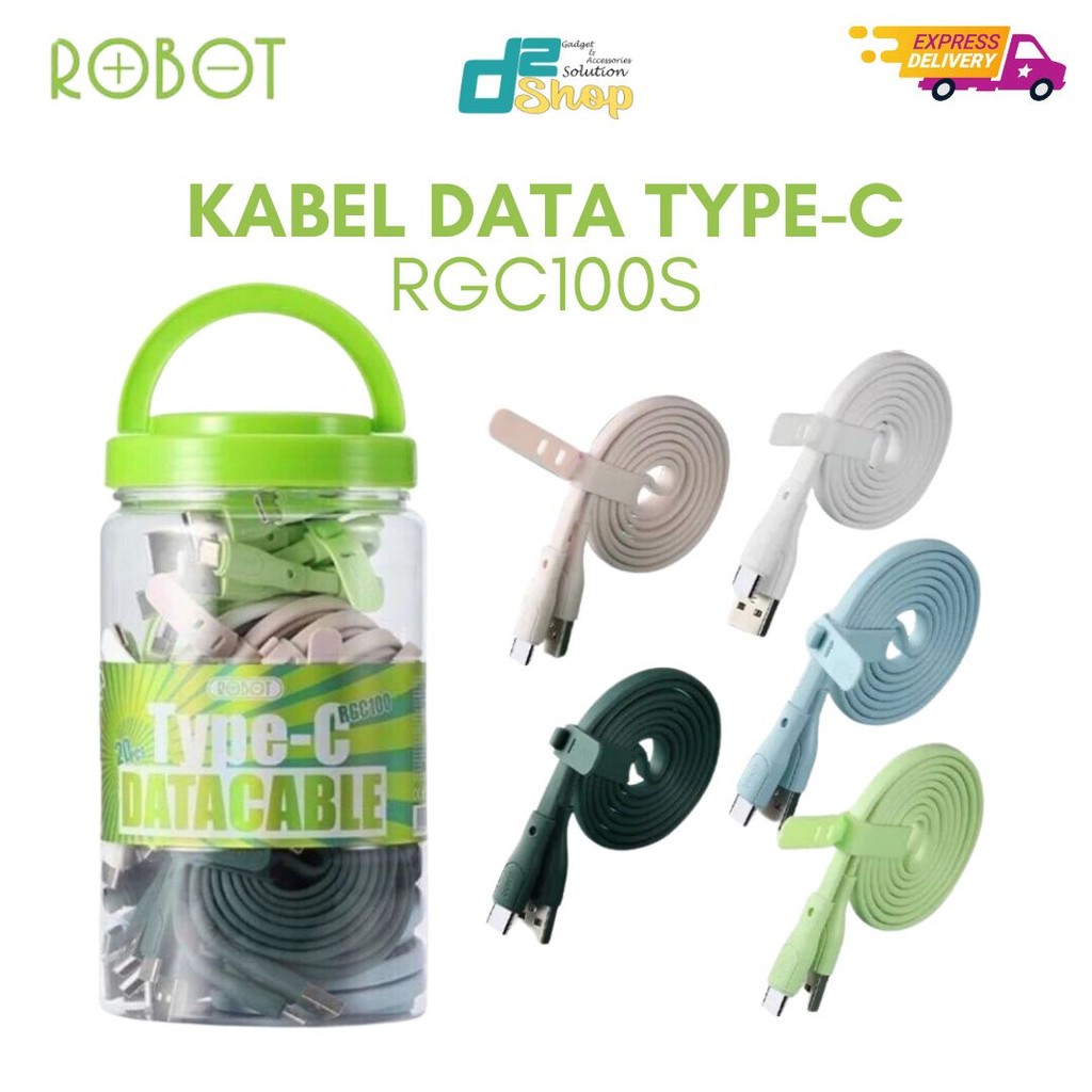 [D2SHOP] สายเคเบิลข้อมูล Robot RGC100S Type C บรรจุ 5 ชิ้น 10 ชิ้น 20 ชิ้นขายส่ง