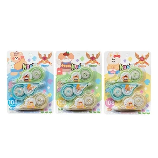 (ยกโหล 12 แผง) ลิขวิดเทป แผงละ 3 ชิ้น คละสีในแผง