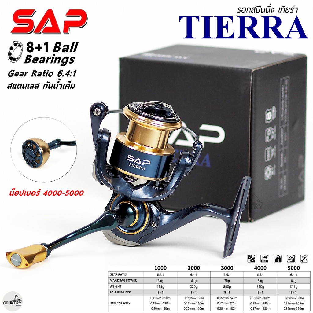 รอกตกปลา SAP TIERRA SW เทียร่า แขนเกลียว by SNS