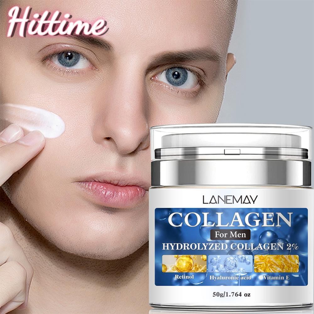 HITTIME ครีมบํารุงผิวหน้าสําหรับผู้ชายให้ความชุ่มชื้นยาวนานและปรับปรุงครีมบํารุงผิวหมองคล้ํา A4K9