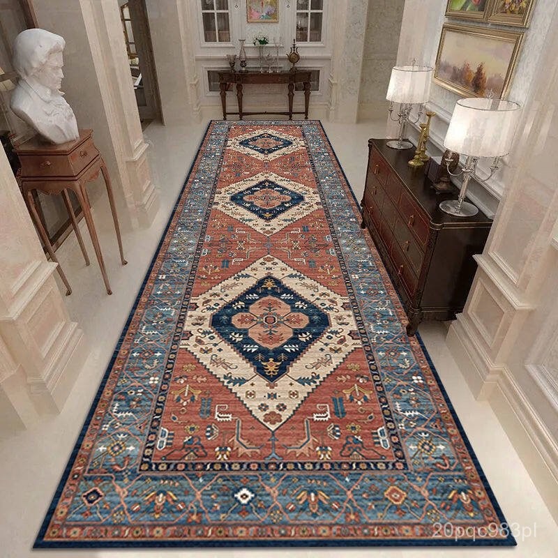 80X200cm Anti-slip Hallway Carpet Corridor Mat Door Mat Living Room Bohemian Carpet Velvet Floor Mat
