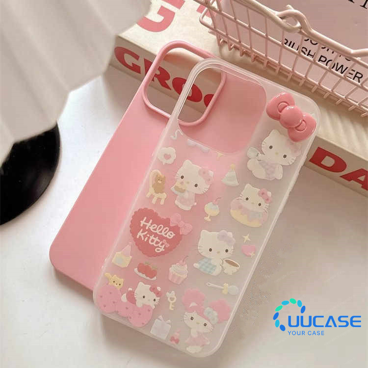 แมวสีชมพูสําหรับiPhone 16 15 14 13 12 11 Pro Max X XR XS Maxเคสโทรศัพท์น่ารักการ์ตูนปกอ่อนGDE - รูปที่ 3