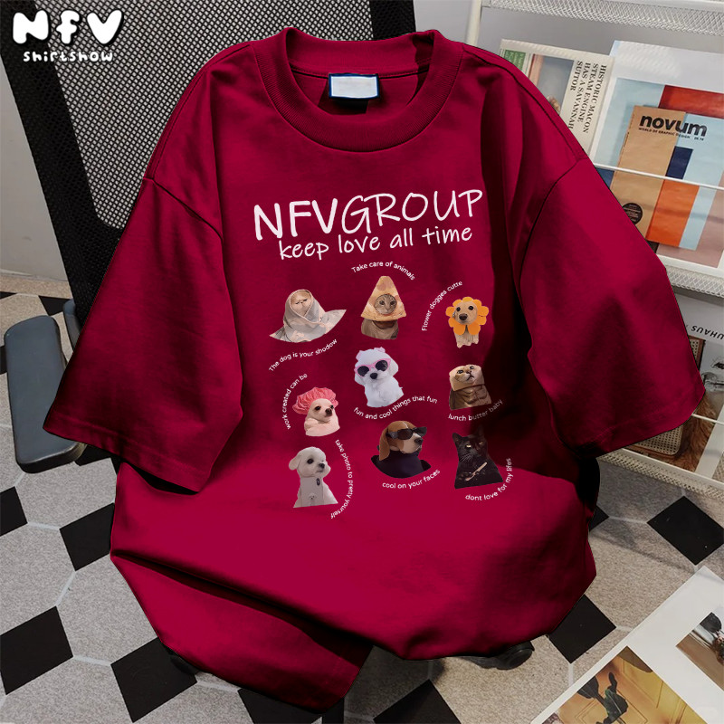 NFV พร้อมส่ง✨ลายสัตว์พิมพ์ลาย เสื้อยืดผู้หญิงoversized ผ้าคอตตอน 100% เกรดพรีเมี่ยม ใส่สบาย YG122 ราคา ถูกที่สุด ดีลบีเคเค แกลเลอรีภาพที่ 3