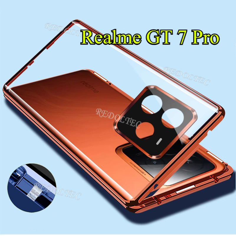 Realme GT 7 Pro Casing 360 Full Lens Protection Magnetic Metal Case Realme GT 7Pro GT7 Pro Double Si