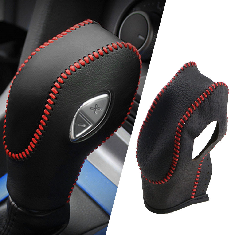 สําหรับ Ford New Fiesta MK7 2009 - 2015 Ecosport 2012 - 2017 หนัง AT หัวเกียร์ Shift Knob ฝาครอบเกียร์ฝาครอบ RHD