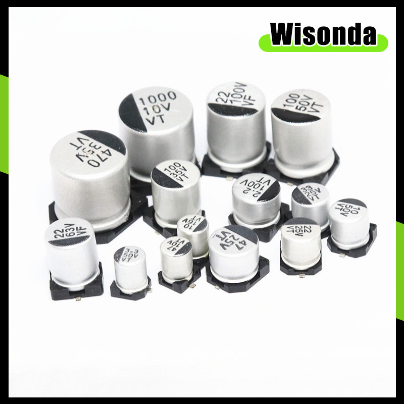 SMD Electrolytic Capacitor อลูมิเนียม 10UF 22UF 47UF 100UF 220UF 330UF 470UF 1000UF 6.3V 10V 16V 25V