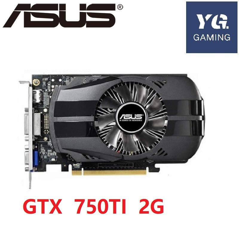 Asus GTX750 TI 2GB กราฟิกการ์ดมือสอง GDDR5 PCI-E 3.0 nVIDIA GTX750TI GTX 750