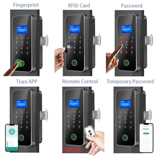 XSDTS ตัวล็อคประตูบานเลื่อน Digital Door Lock ล็อคลายนิ้วมือ กลอนประตูดิจิตอล ประตูบานสวิง เลื่อน TUYA APP รหัสผ่าน ICการ์ด