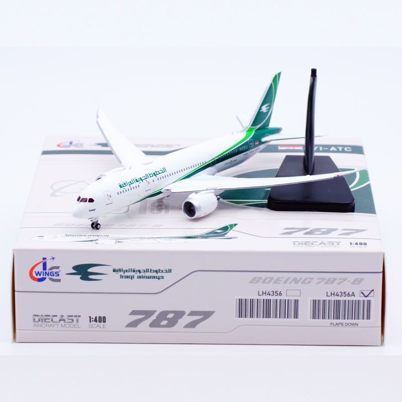 พร้อมส่ง เครื่องบิน 1: 400 JC Wings Alloy Airliner รุ่น Irac Airlines B787-800 YI-ATC Flap
