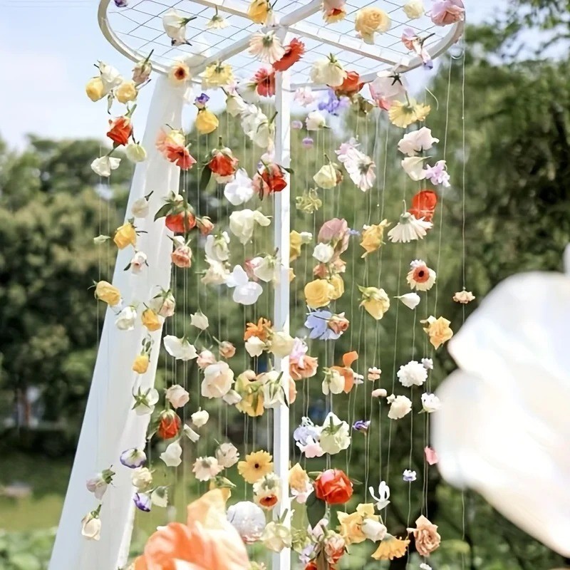 แนะนำ ผ้าม่าน 20/50ชิ้นลอยผ้าม่านดอกไม้ Artifical ดอกไม้ผ้าม่านชุดผสมดอกไม้ปลอมงานแต่งงานตกแต่งดอกไม้ผนังเค้กพวงหรีดตกแต่งการถ่ายภาพ Props ราคาพิเศษ มีเก็บเงินปลายทาง