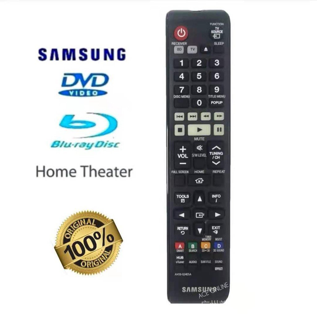 Origina Samsung ระบบโฮมเธียเตอร์รีโมทคอนโทรล AH59-012045A สําหรับ HT-F453HK hte4500 hte4530 hte5530 hte5550