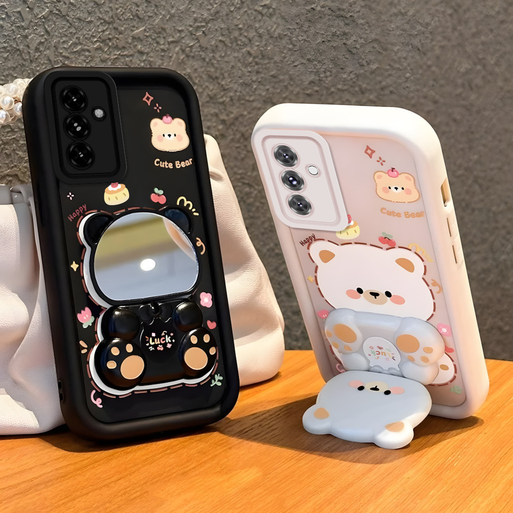 SAMSUNG เคสสําหรับSamsung A15 A05S A35 5G A55 5Gเคสโทรศัพท์ร้อนขายน่ารักหมีน้อยผู้ถือเปลือกนุ่มTPU