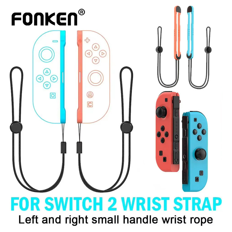 Fonken เกมคอนโซลแขวนสายรัดข้อมือสําหรับ Nintendo Switch 2 คอนโทรลเลอร์ Joy-Con Hand Wristlet Band Ga