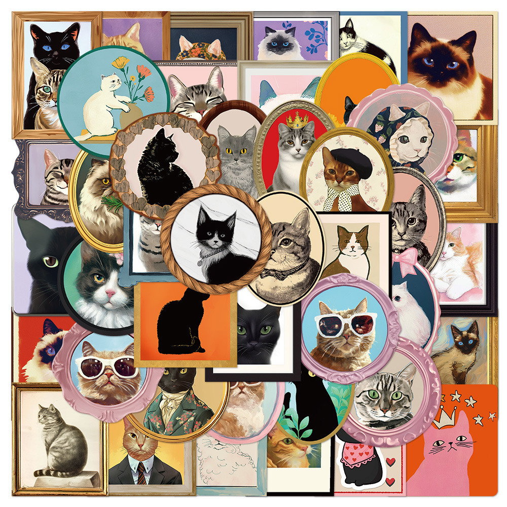 ❉ Q สติ๊กเกอร์อิโมจิแมวคนดังทางอินเทอร์เน็ตตลก 01 ❉ 50 ชิ้น/เซ็ต DIY แฟชั่นสติ๊กเกอร์ Doodle กันน้ํา
