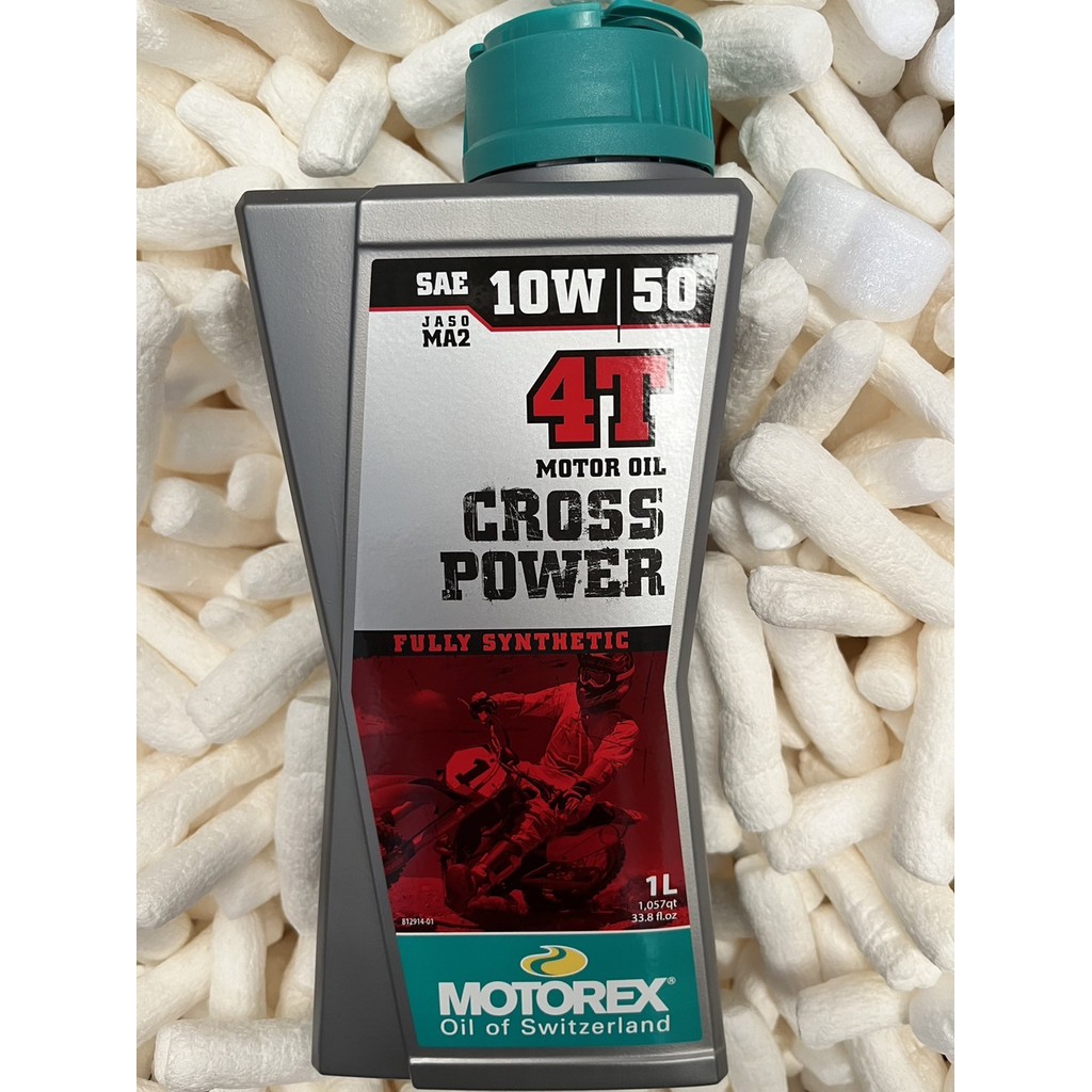 MOTOREX น้ำมันเครื่อง รุ่น Cross Power 4T สายวิบาก เบอร์ 10W50, 10W60 ขนาด 1.0L (New Package)