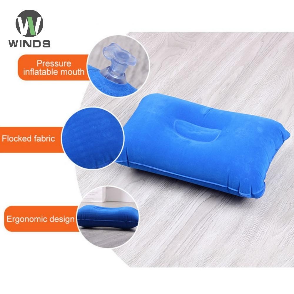 Ods PVC แบบพกพา Ultralight Inflatable Air หมอนคอสนับสนุน Headrest Camping Sle OD