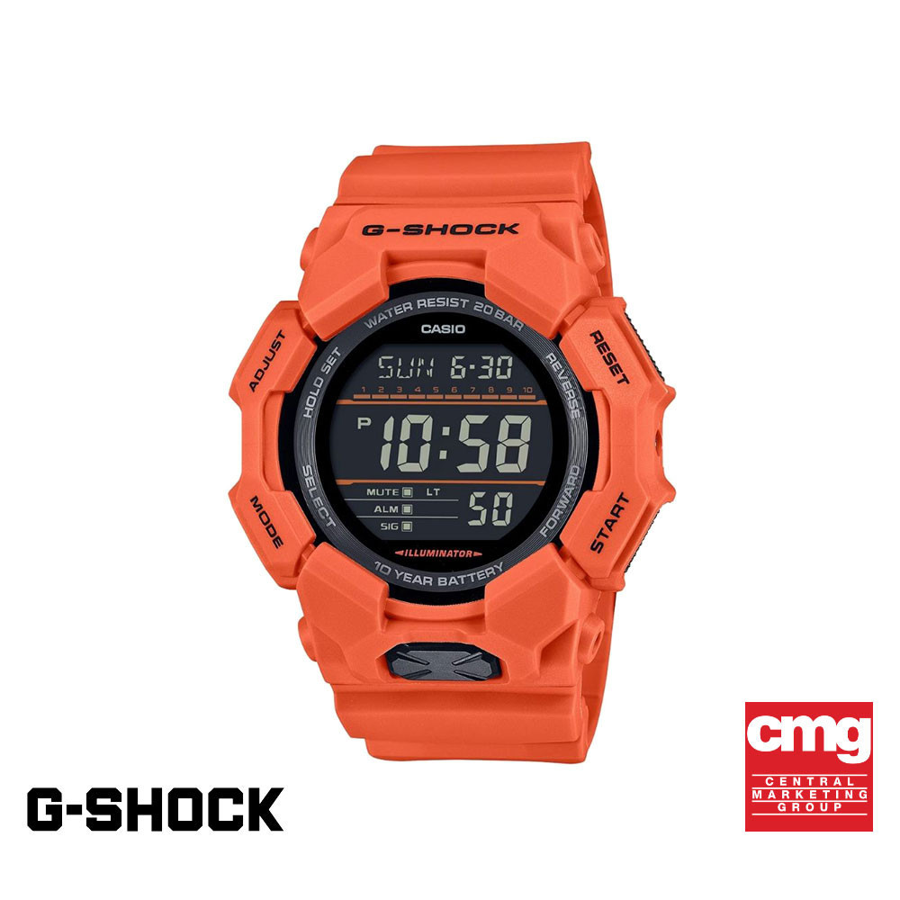 CASIO นาฬิกาข้อมือผู้ชาย G-SHOCK รุ่น GD-010-4DR สายเรซิน สีส้ม