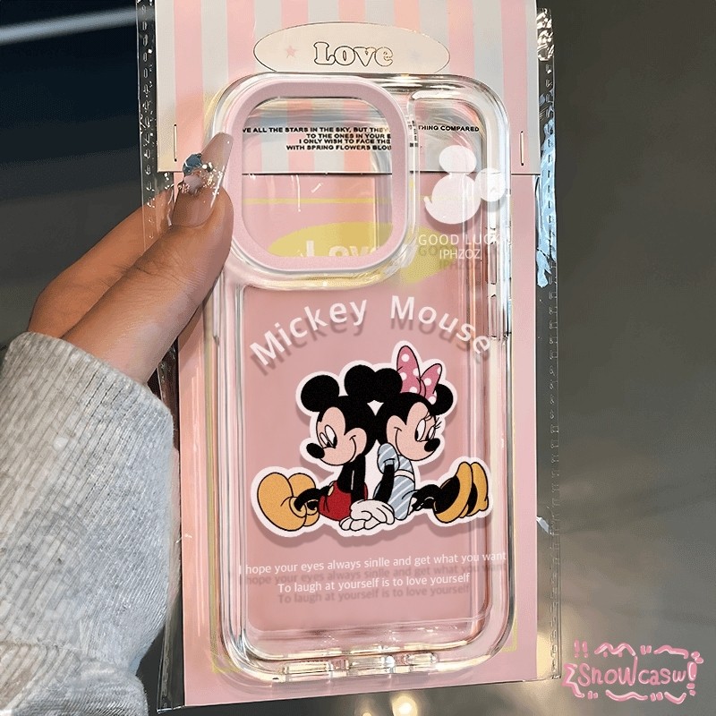 เคส Samsung A06 A05S A04 A13 A14 A55 A24 A15 A05 A51 A23 A54 A34 A32 A12 A03 A50 คู่การ์ตูนน่ารักมิกกี้เมาส์ราฟฟิตีภาษาอ