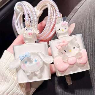 พร้อมส่งจากไทย เคส สำหรับ ไอโฟน Apple Power Adapter 20W ชุดพันสาย เคสหัวชาร์จ ลายการ์ตูน ตัวถนอมสาย USB 20w