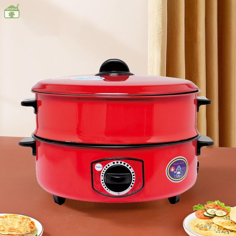[Gong] หม้อไฟฟ้า กระทะไฟฟ้า กระทะไฟฟ้าเคลือบสารกันติดอเนกประสงค์ หม้อทอดและปรุงอาหารไฟฟ้าสำหรับ2-8คน กระทะไฟฟ้าในครัวเรือน th - รูปที่ 3