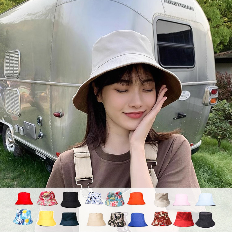 หมวกบักเก็ตหมวก ทรงสวย 2 ด้าน ทรงสวยผ้าหนา ใส่ได้ทั้งหญิงและชาย หมวกชาวประมง หมวก