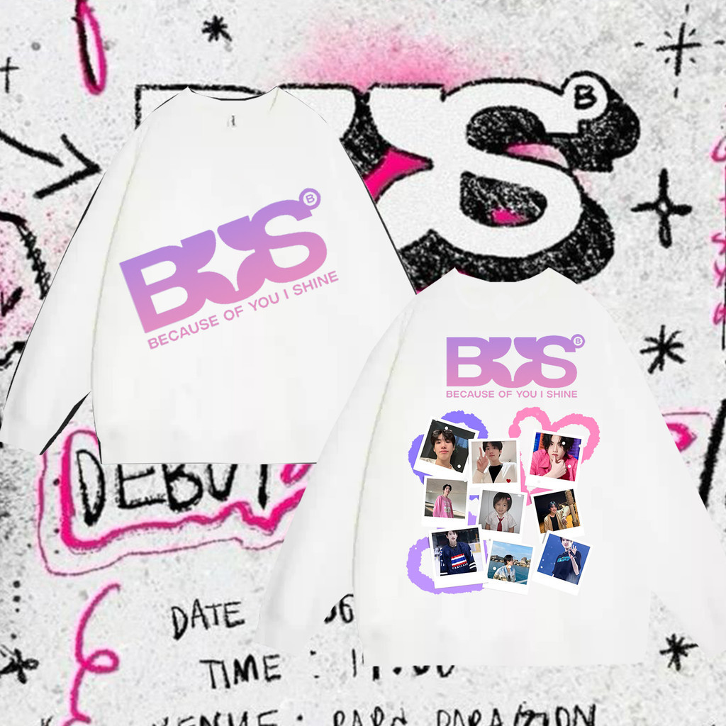 NEW 2025 ✨พร้อมส่ง BUS เสื้อกีฬา BUS วงบอยแบนด์ BUS Because of you, i shine เสื้อกันหนาว BUS ผ้าฝ้าย