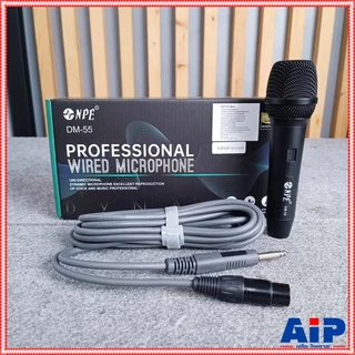 มี 6 สีให้เลือก NPE DM-55 ไมค์สาย ดำ / เขียว / เหลือง / ส้ม / ชมพู / ฟ้า ไมโครโฟนไดนามิก DM 55 DM55 เอไอ-ไพศาล